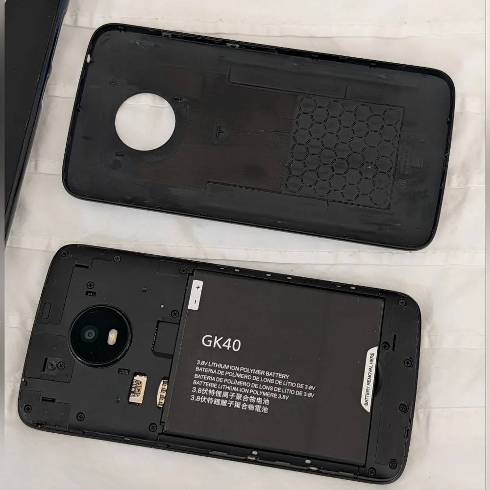 Motorola E4 & Case - Black - Small Compact Smart Phone
